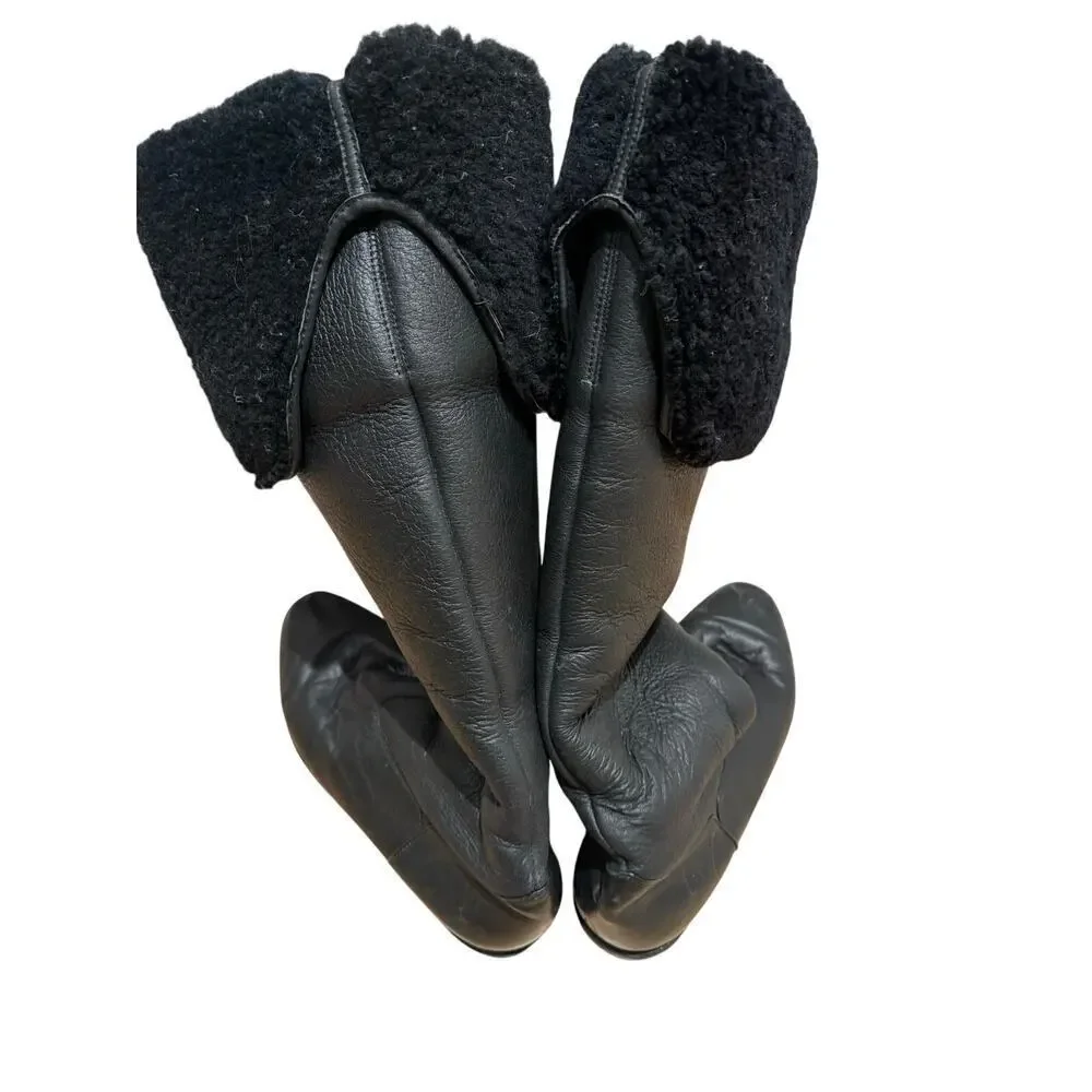 Terra Australia Shearling black boots 7.5